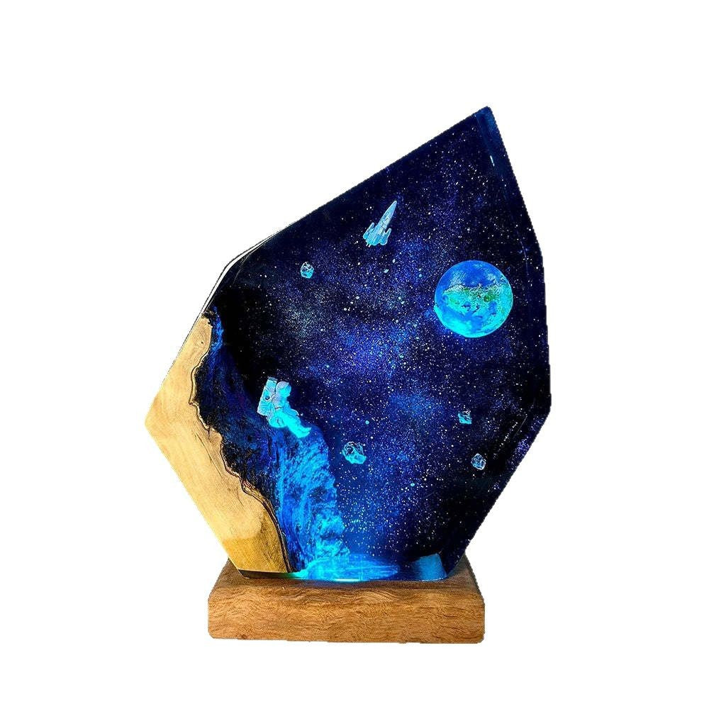 Galaxy Astronaut Resin Art Night Light Star Epoxy Design Space Theme Holiday Gift recommend