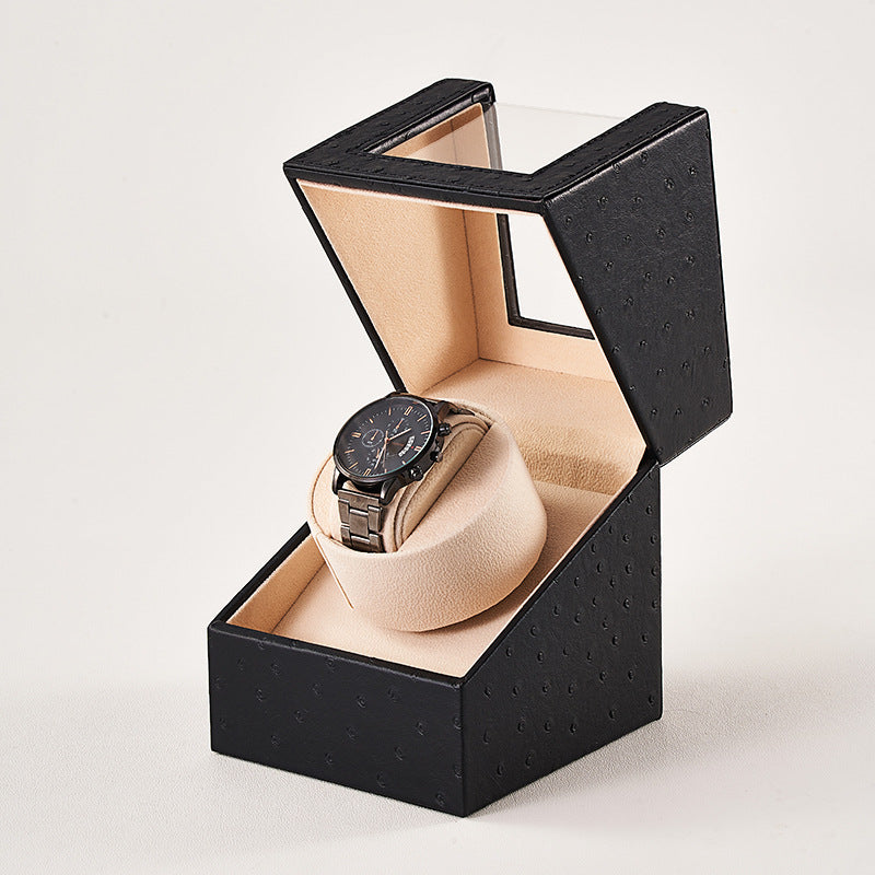 Watch Shaker Display Box Household Electric Watch Box Automatic Winding Classy Watch Shaker Motor Box Leather Watch Shaker