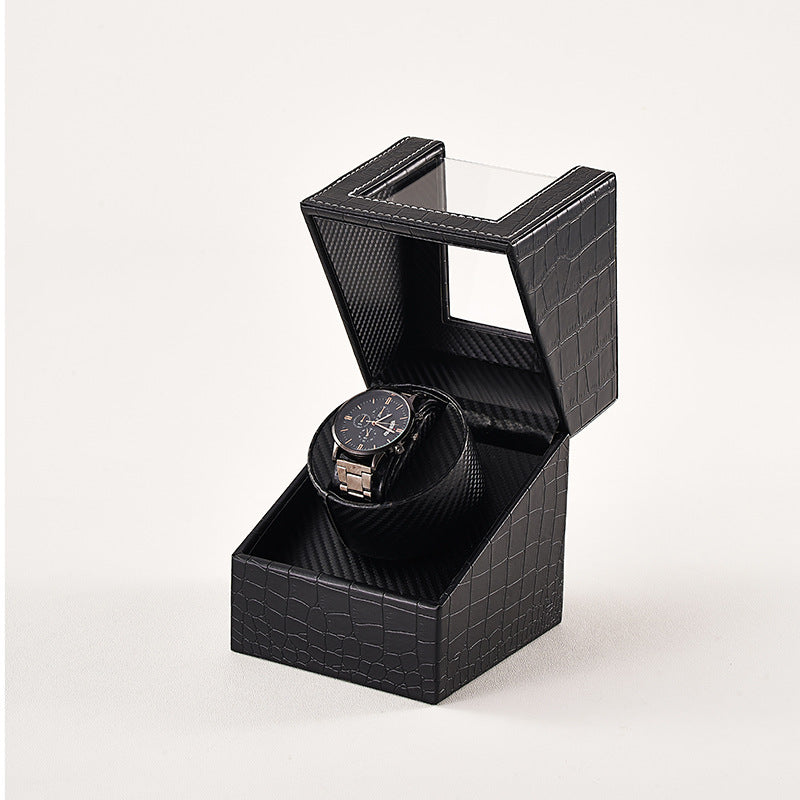 Watch Shaker Display Box Household Electric Watch Box Automatic Winding Classy Watch Shaker Motor Box Leather Watch Shaker