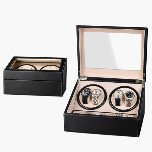 Watch box double-headed two-color PU electric motor box automatic winding watch box watch shaker mechanical watch shaker