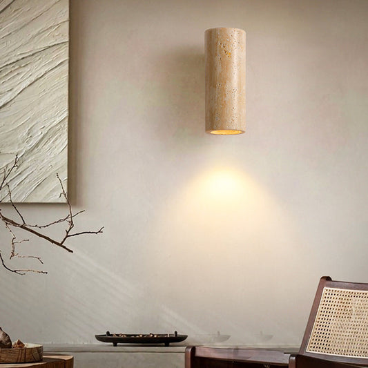 Nordic Style Silent Wind Yellow Cave Stone LED Wall Lamp Japanese Style Living Room Background Wall Aisle Lamp Creative Bedroom Bedside Wall Lamp