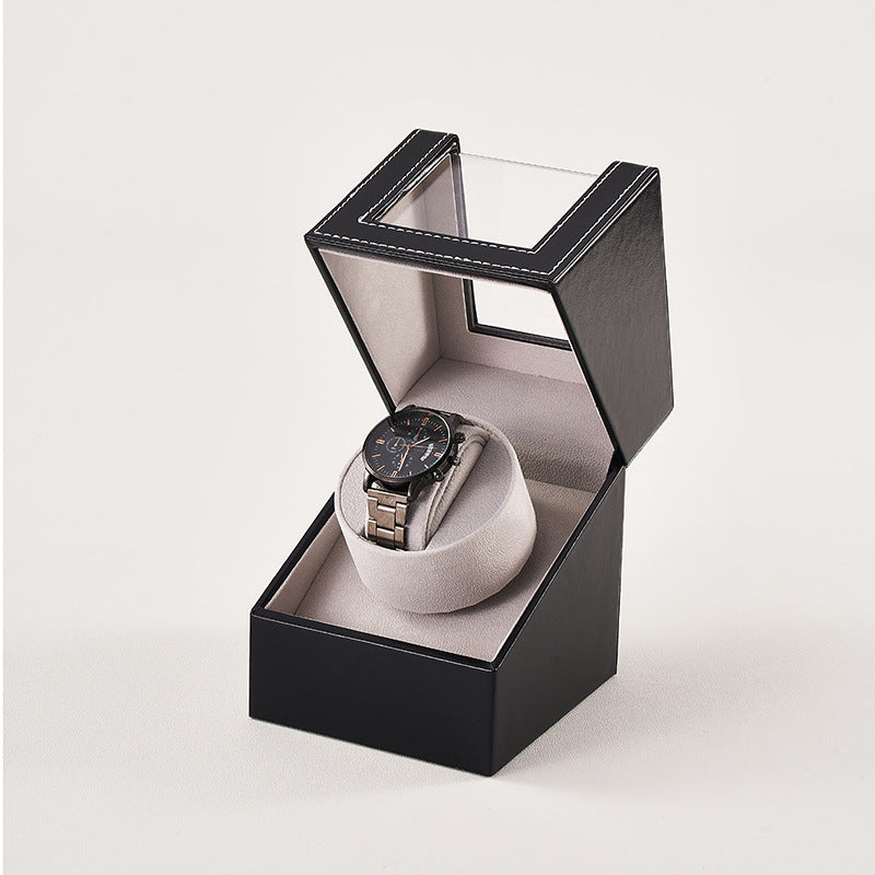 Watch Shaker Display Box Household Electric Watch Box Automatic Winding Classy Watch Shaker Motor Box Leather Watch Shaker