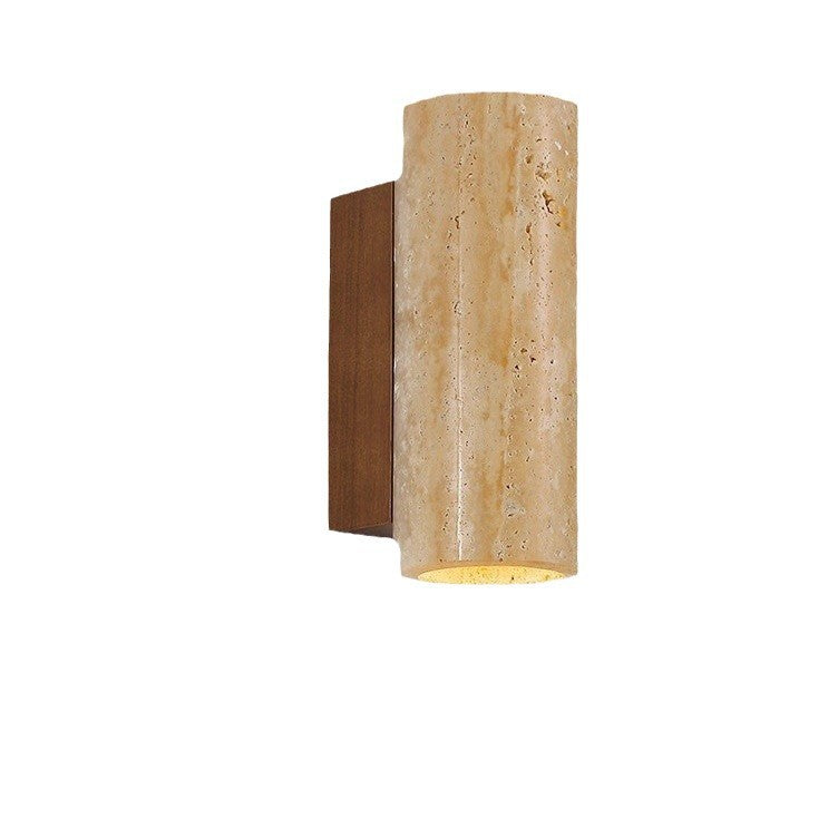 Nordic Style Silent Wind Yellow Cave Stone LED Wall Lamp Japanese Style Living Room Background Wall Aisle Lamp Creative Bedroom Bedside Wall Lamp