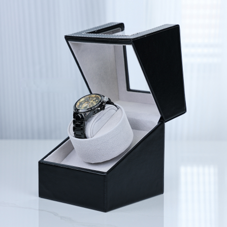 Dress spot wholesale mechanical watch automatic watch Shaker electric motor box pu leather mute antimagnetic