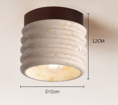 Japanese Style Silent Wind Yellow Cave Stone Small Ceiling Lamp Retro Cream Style Bedroom Entrance Balcony Corridor Stair Auschor Lamp