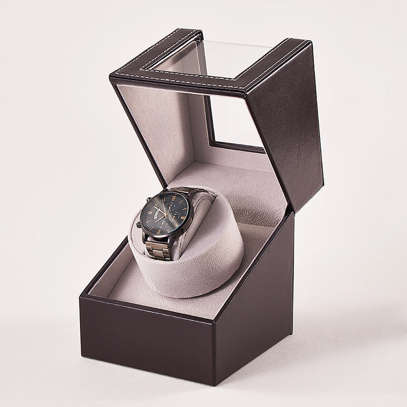 Watch Shaker Display Box Household Electric Watch Box Automatic Winding Classy Watch Shaker Motor Box Leather Watch Shaker