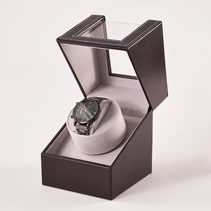 Watch Shaker Display Box Household Electric Watch Box Automatic Winding Classy Watch Shaker Motor Box Leather Watch Shaker