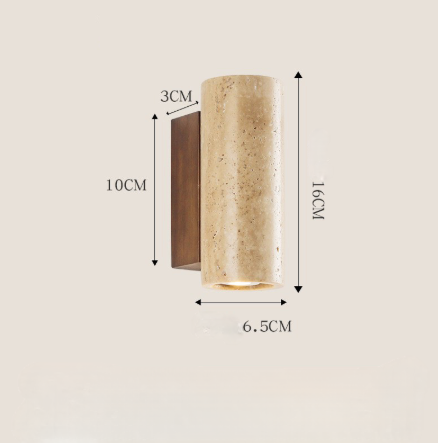 Nordic Style Silent Wind Yellow Cave Stone LED Wall Lamp Japanese Style Living Room Background Wall Aisle Lamp Creative Bedroom Bedside Wall Lamp