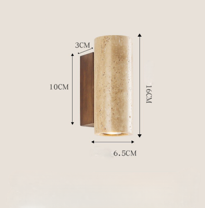 Nordic Style Silent Wind Yellow Cave Stone LED Wall Lamp Japanese Style Living Room Background Wall Aisle Lamp Creative Bedroom Bedside Wall Lamp