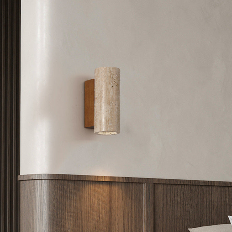 Nordic Style Silent Wind Yellow Cave Stone LED Wall Lamp Japanese Style Living Room Background Wall Aisle Lamp Creative Bedroom Bedside Wall Lamp