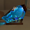 Marine life epoxy lamp for kids room or coastal home décor
