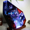 Astronaut Satellite Resin Night Light | Handmade Space Lamp with Wooden Base, Cosmic Star Lamp Christmas Gift