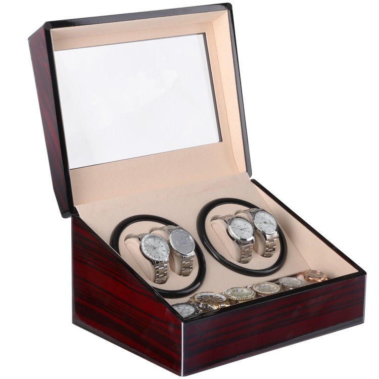 Electric motor box 4 6 piano paint automatic winding watch box wooden mechanical watch rocker Watch winder