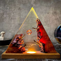 Magic Ring Resin Night Light | Handmade Epoxy Wood Lamp, Home Décor & Gift for Boyfriend
